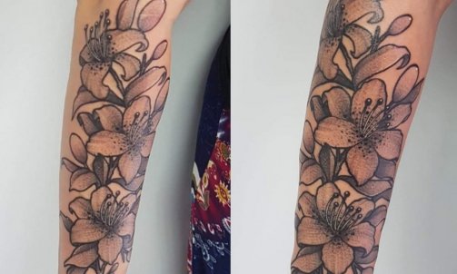 Tatouage noir et gris à vienne